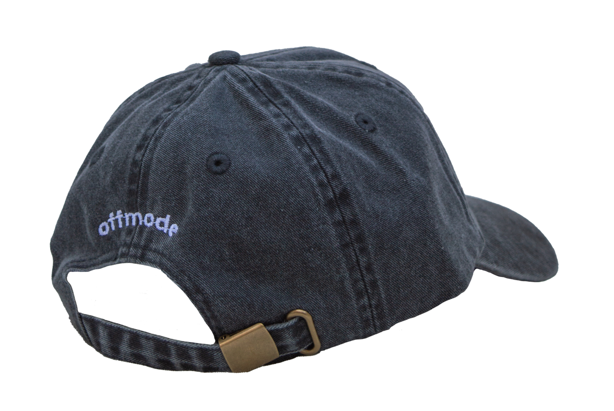 Cappello nero Offmode con logo ricamato e fibbia effetto ottone