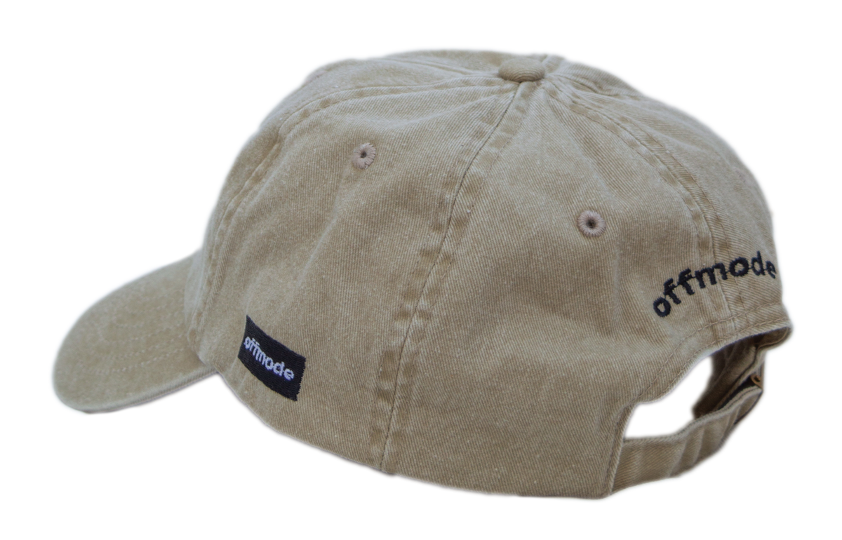 Cappello beige Offmode con logo ricamato 