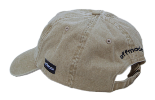 Cappello beige Offmode con logo ricamato 