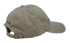 Cappello beige Offmode con logo ricamato e fibbia effetto ottone