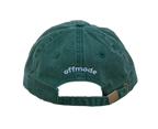 Cappello verde Offmode con logo ricamato e fibbia effetto ottone
