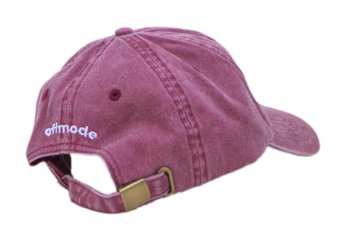 Cappello beige Offmode con logo ricamato e fibbia effetto ottone