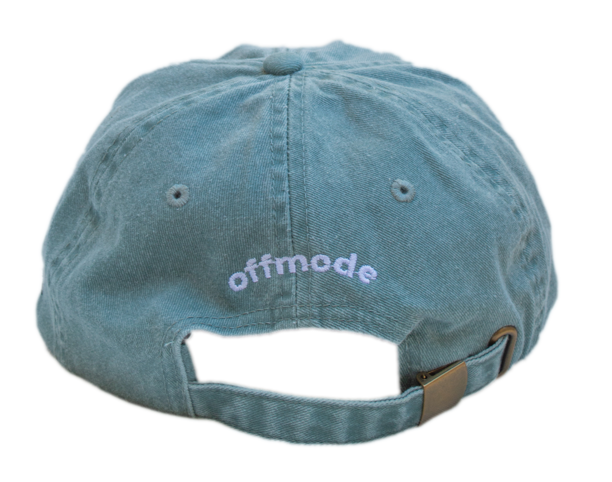 Cappello salvia Offmode con logo ricamato e fibbia effetto ottone