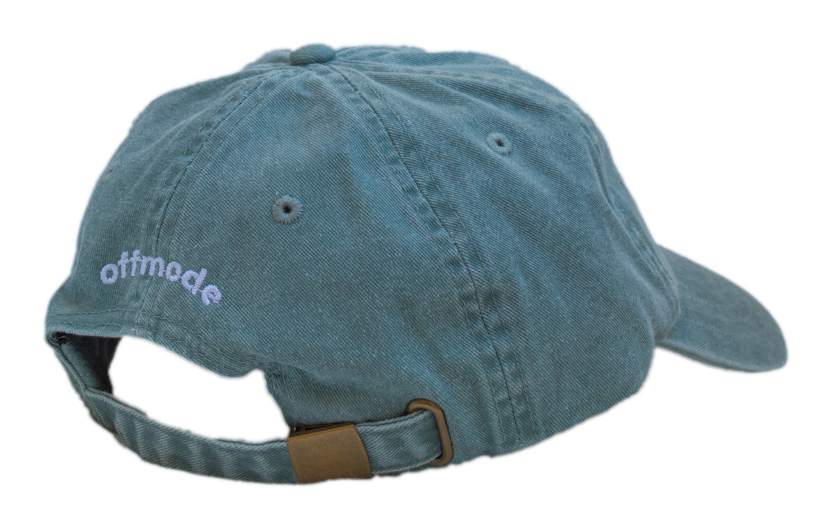 Cappello salvia Offmode con logo ricamato e fibbia effetto ottone