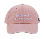 Cappello pesca Offmode con la frase "lasciatemi in pace, grazie" ricamata